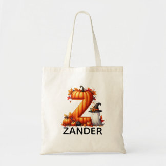 Personlig Monogrammed Halloween Tote Bag Tygkasse