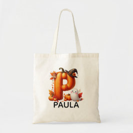 Personlig Monogrammed Halloween Tote Bag Tygkasse