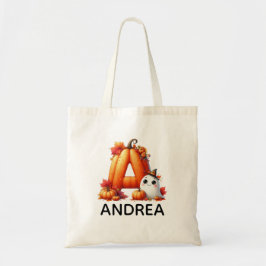 Personlig Monogrammed Halloween Tote Bag Tygkasse