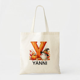 Personlig Monogrammed Halloween Tote Bag Tygkasse