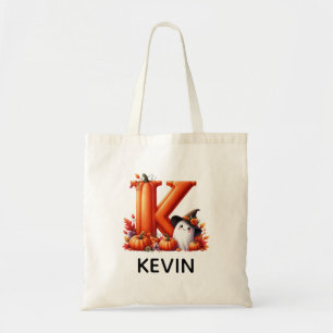 Personlig Monogrammed Halloween Tote Bag Tygkasse