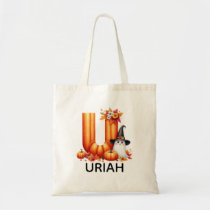 Personlig Monogrammed Halloween Tote Bag Tygkasse