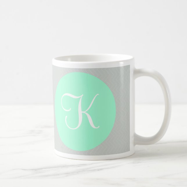 Personlig Monogrammed kaffe Mugg (Höger)