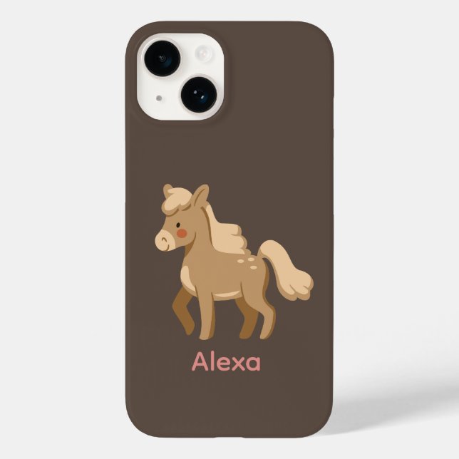 Personlig Monogrammed Pony Horse Girl (Baksida)