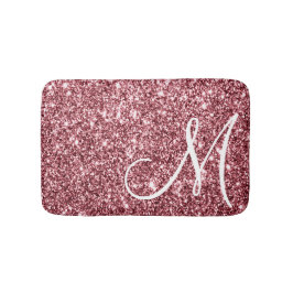 Personlig Monogrammed Ro Guld Glitter Luxe Badrumsmatta