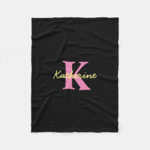 Personlig Monogrammed svart modern