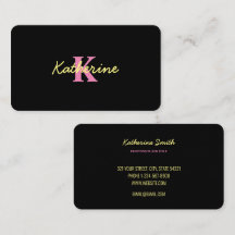 Personlig Monogrammed svart modern