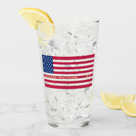Personlig Monogrammed USA American Flagga Beer Glaskopp