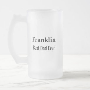 Personlig Monogrammerad Bästa Pappa Någonsin Frostat Ölglas