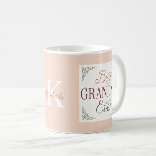 Personlig monogramnamn Bästa mormor någonsin Kaffemugg
