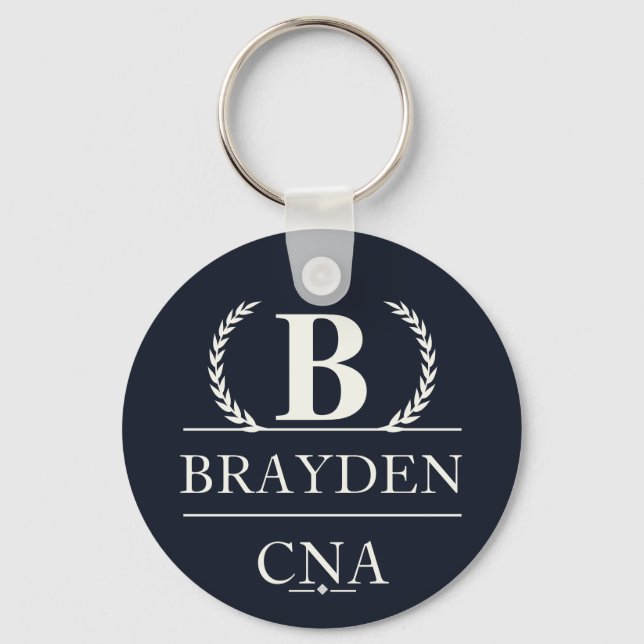 Personlig monogrampresent för CNA Nyckelring (Framsida)