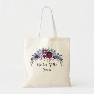 Personlig monogramtext vattenfärg blomma flora tygkasse