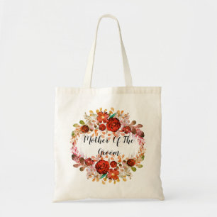 Personlig monogramtext vattenfärg blomma flora tygkasse