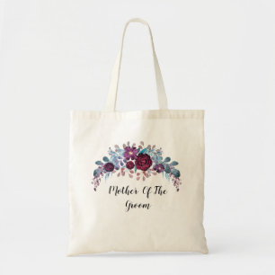 Personlig monogramtext vattenfärg blomma flora tygkasse