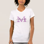 Personlig, monokulärskjorta | Lavender Tröja<br><div class="desc">Personlig i monogram av tegelsten t shirts | lilac/lavender lila och vit. Monogrammade element med eget namn i elegantens skripttext. Anpassa till brudtärna,  blomflicka,  maid of honor,  hedersbetygelse,  budens mamma etc. Teke för bröllopsfest,  möhippa och bachelorettfest.</div>