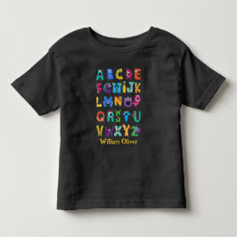 Personlig Monster ABC Fånig Alphabet Monsters T Shirt