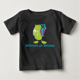 Personlig Monster First Birthday T Shirt