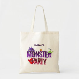 Personlig Monster Party Bus eller godis Tygkasse