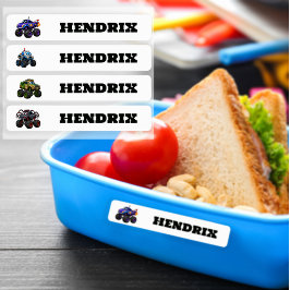 Personlig Monster Truck Skolnamn Klistermärke