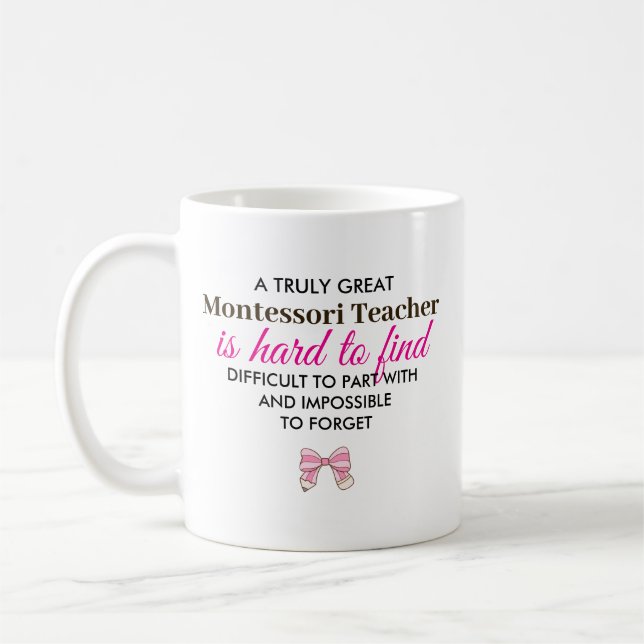 Personlig Montessori-lärare Tacksamhetspresent Kaffemugg (Vänster)