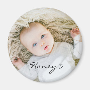 personlig mor-dagspresent, baby-foto på Anpassnin Magnet