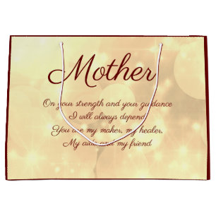 Personlig Mor Gift Bag med underbar Dikt