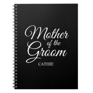 Personlig Mor i Groom Black and White Anteckningsbok