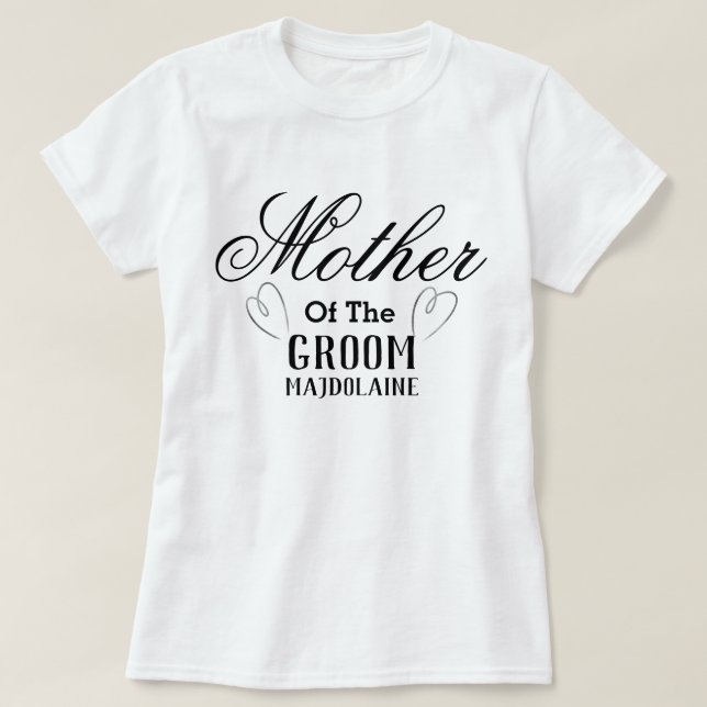 Personlig mor i Groom T-Shirt (Design framsida)