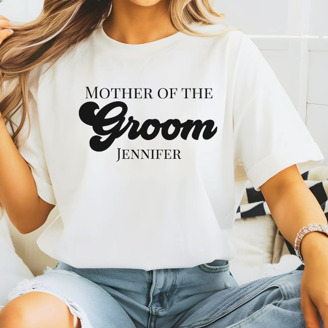 Personlig Mor till Brudgummen T Shirt (Personalized Mother of the Groom T-Shirt)