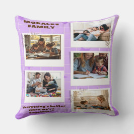 Personlig Moral Familjefotocollage Kudde