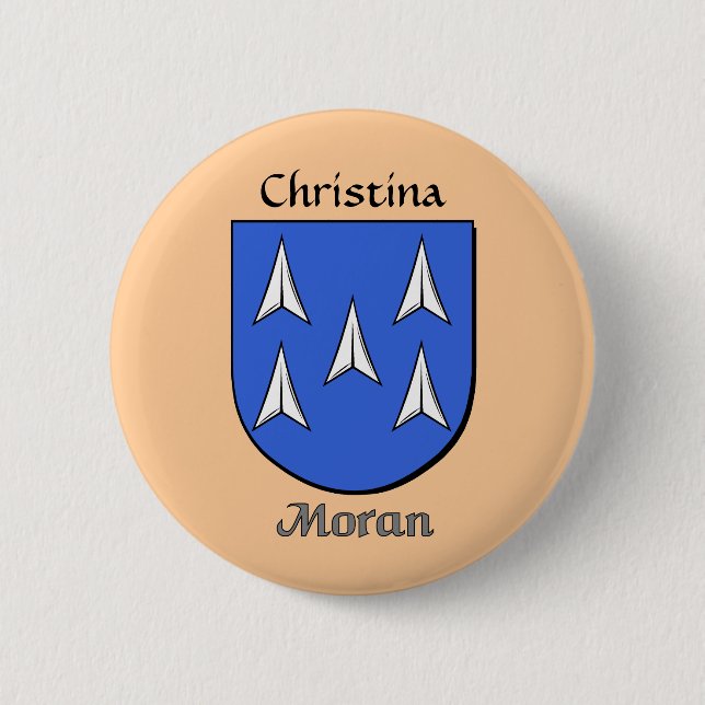 Personlig Moran Historical Shield Knapp (Framsida)