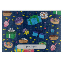 Personlig Mörk blått Hanukkah Mönster