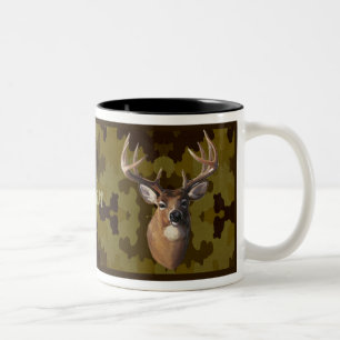 Personlig Mörk Camo Hjort Mugg
