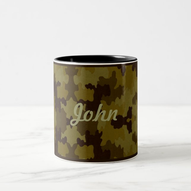Personlig Mörk Camo Mugg (Center)