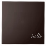 Personlig Mörk Chocolate Brown Kakelplatta<br><div class="desc">Mörk Choklera brun med vit anpassade.</div>