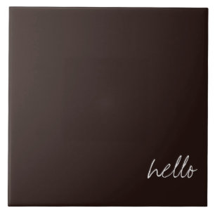 Personlig Mörk Chocolate Brown Kakelplatta