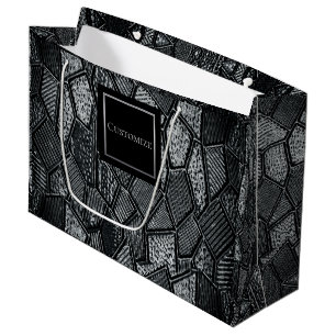 Personlig Mörk Grått Mosaic Glass Large Bag