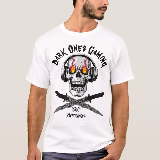 Personlig Mörk Ones Gaming T-Shirt (Framsida)