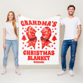 Personlig Mormas julafton Blanket Fleecefilt