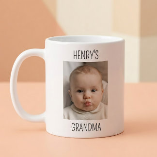 Personlig Mormor Bebis Foto Kaffemugg
