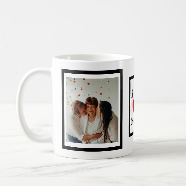 personlig mormor foto födelsedagspresent Mugg (Vänster)