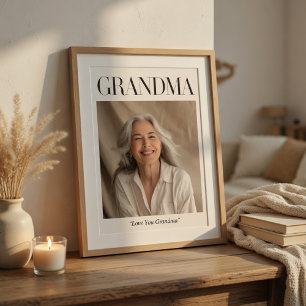 Personlig Mormor Foto Kärlek till Mormor Poster