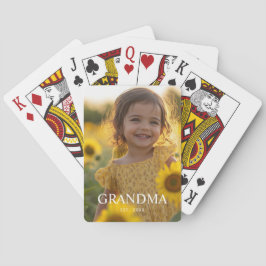 Personlig mormor-fotografi casinokort