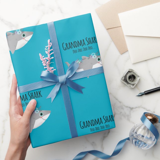 Personlig Mormor Haj Doo Doo Doo Presentpapper (Gifting)