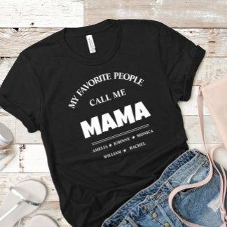 Personlig Mormor med namn Mamma T Shirt