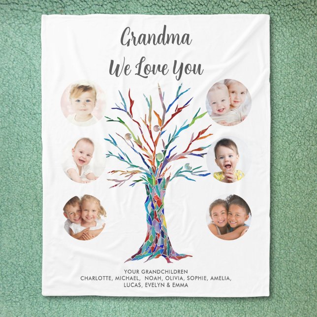 Personlig Mormor Minnessak Foto Fleecefilt (Skapare uppladdad)
