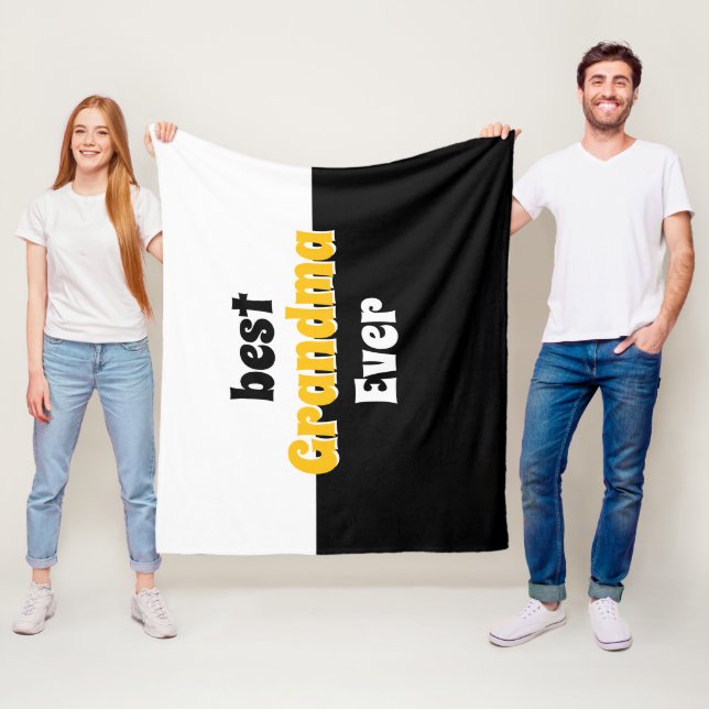 personlig mormor retro flanellfilt fleecefilt (På plats)