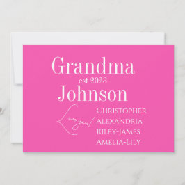 Personlig Mormor Rosa Julkort