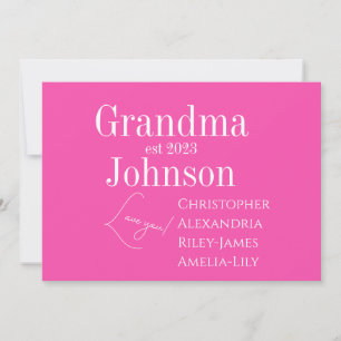 Personlig Mormor Rosa Julkort