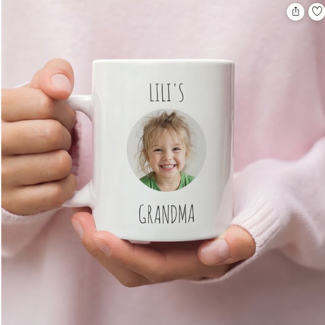 Personlig mormorpresent | Anpassat barnbarns ansik Kaffemugg (Skapare uppladdad)